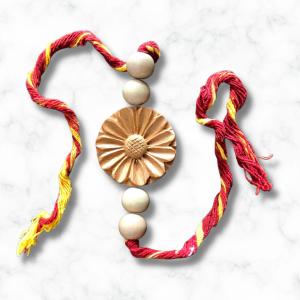 Rama Floral Wooden Rakhi