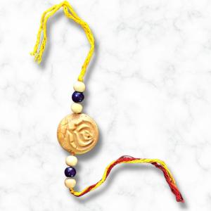 Colourful Rose Wooden Rakhi