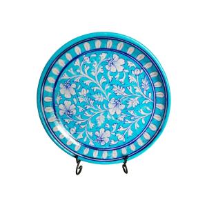 kingston garden blue pottery decor plate