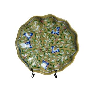 ajmer garden blue pottery decor plate
