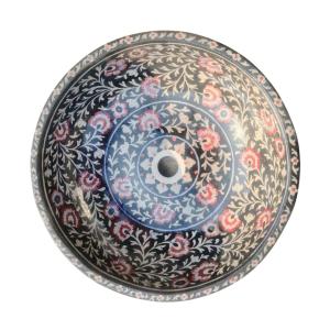 Flora Designer Blue Pottery Ceramic Wash Basin
