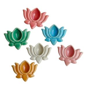 Assorted Ceramic Lotus Diyas