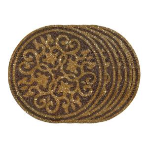 Art Deco pattern Beaded Table Placemats