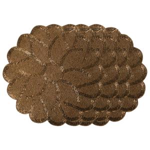 Bronze Floral Beaded Table Placemats