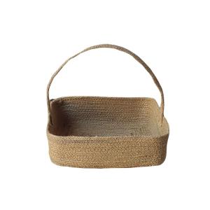 Rectangle Jute Gift Hamper Basket with Handle