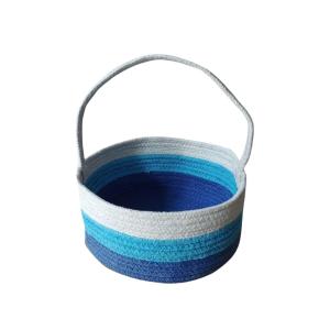 Blue Triple Layer Cotton Rope Gift Hamper Basket L