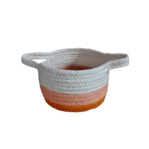 Coral Layer Cotton Rope Gift Hamper Basket with Handles