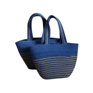 Indigo Sand Cotton Rope Tote Bag