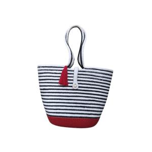 Red Designer Cotton Rope Tote Bag