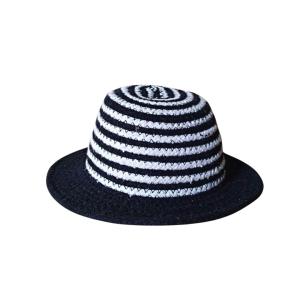 White and Black Stripes Cotton Rope Hat for men and women
