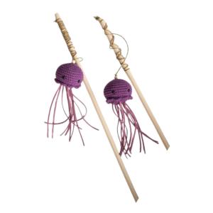 Jellyfish Cat Wand Toy with catnip