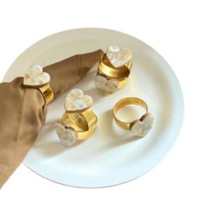 Mother of Pearl Napkin Holders heart