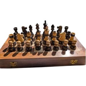Burn weighted wooden chess set board game