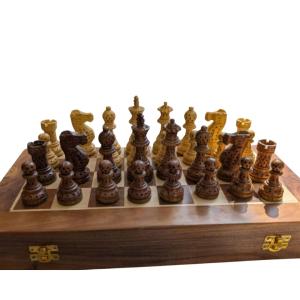 Zali Cut Handcrafted Wooden Chess Set Board Game