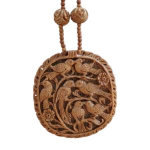 Arizonian Birds Hand carved Wooden Necklace