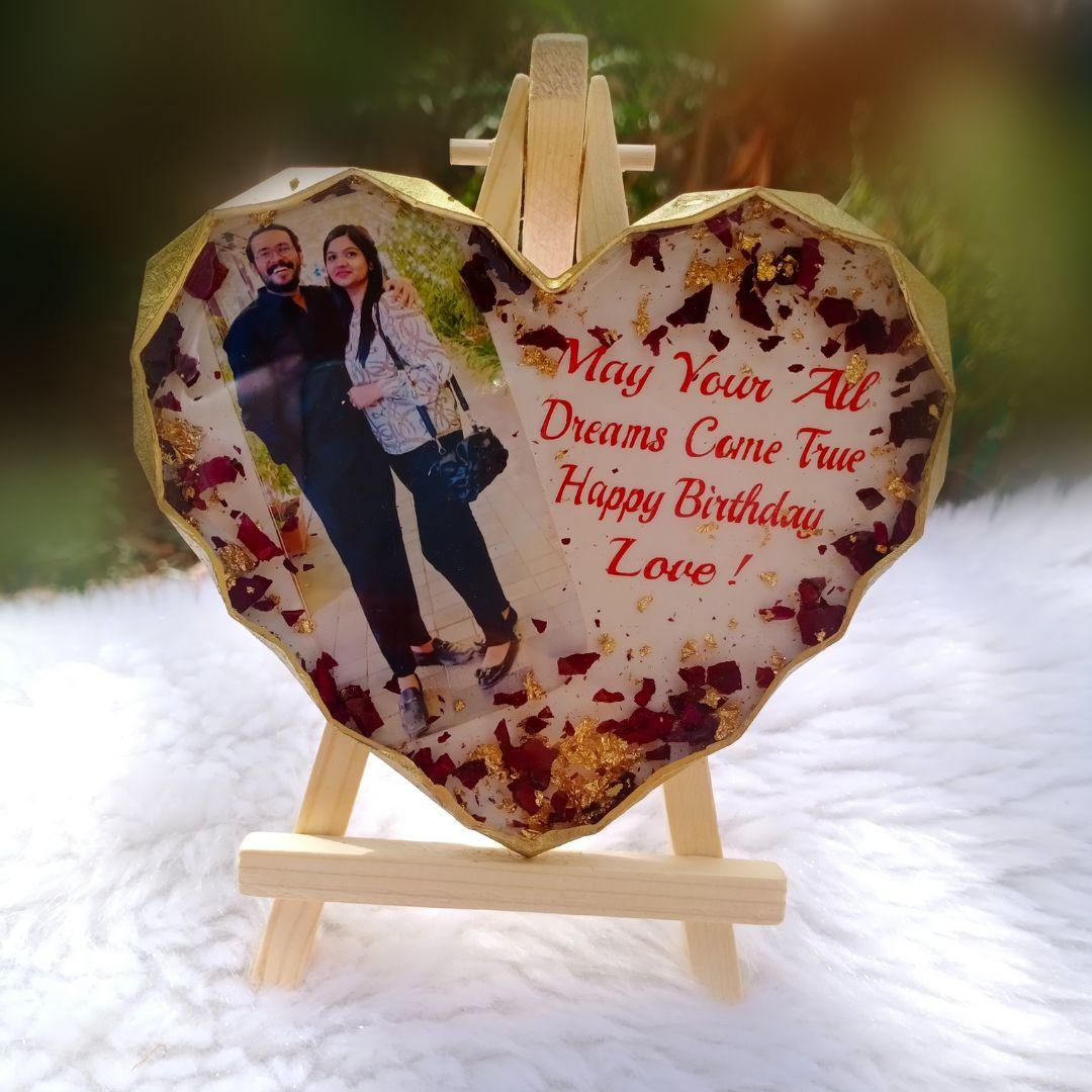 Viciniti Resin Photo frame with message