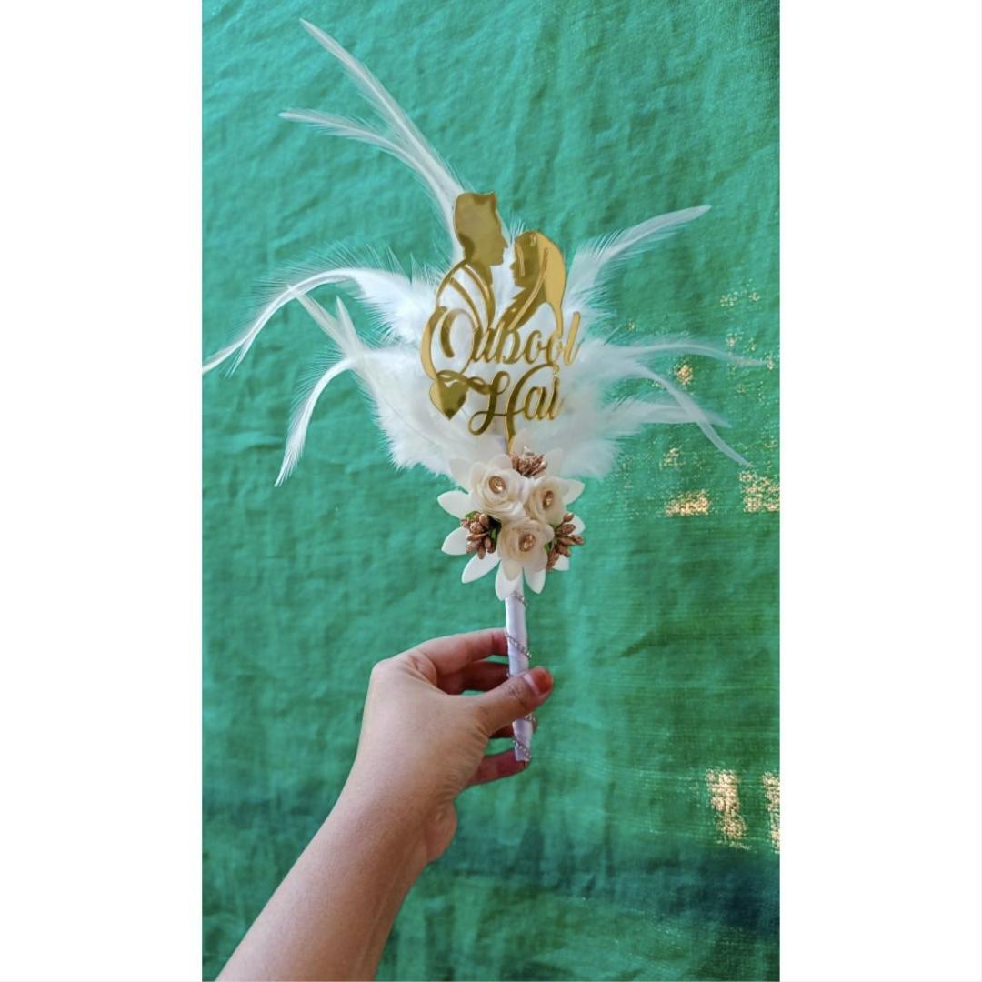 White Flower Couple Symbol Qubool hai Nikah Pen