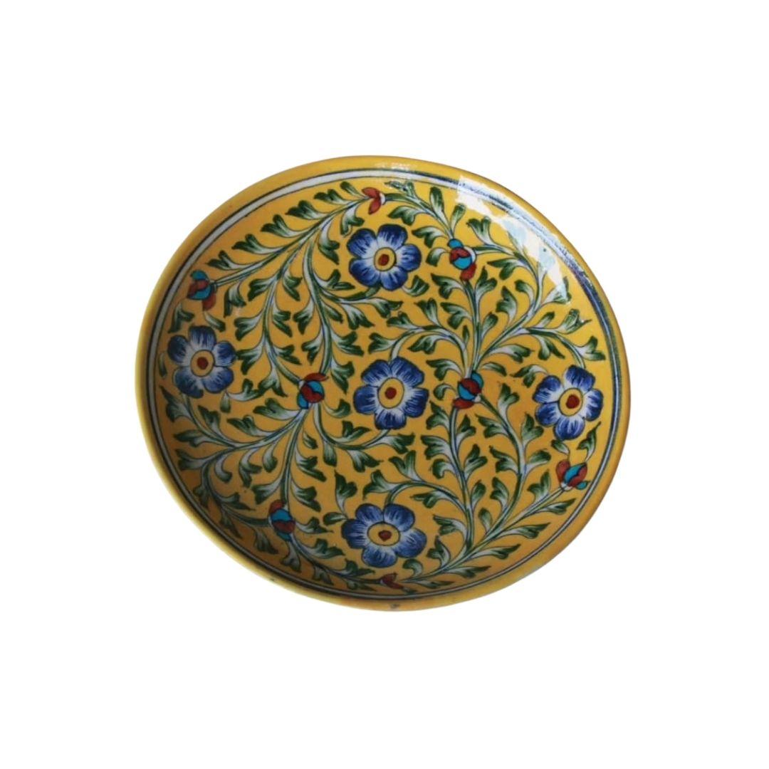 jodhpur garden blue pottery decor plate