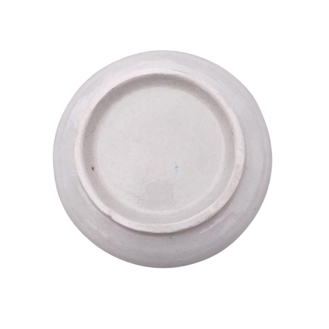 blue canary blue pottery decor plate