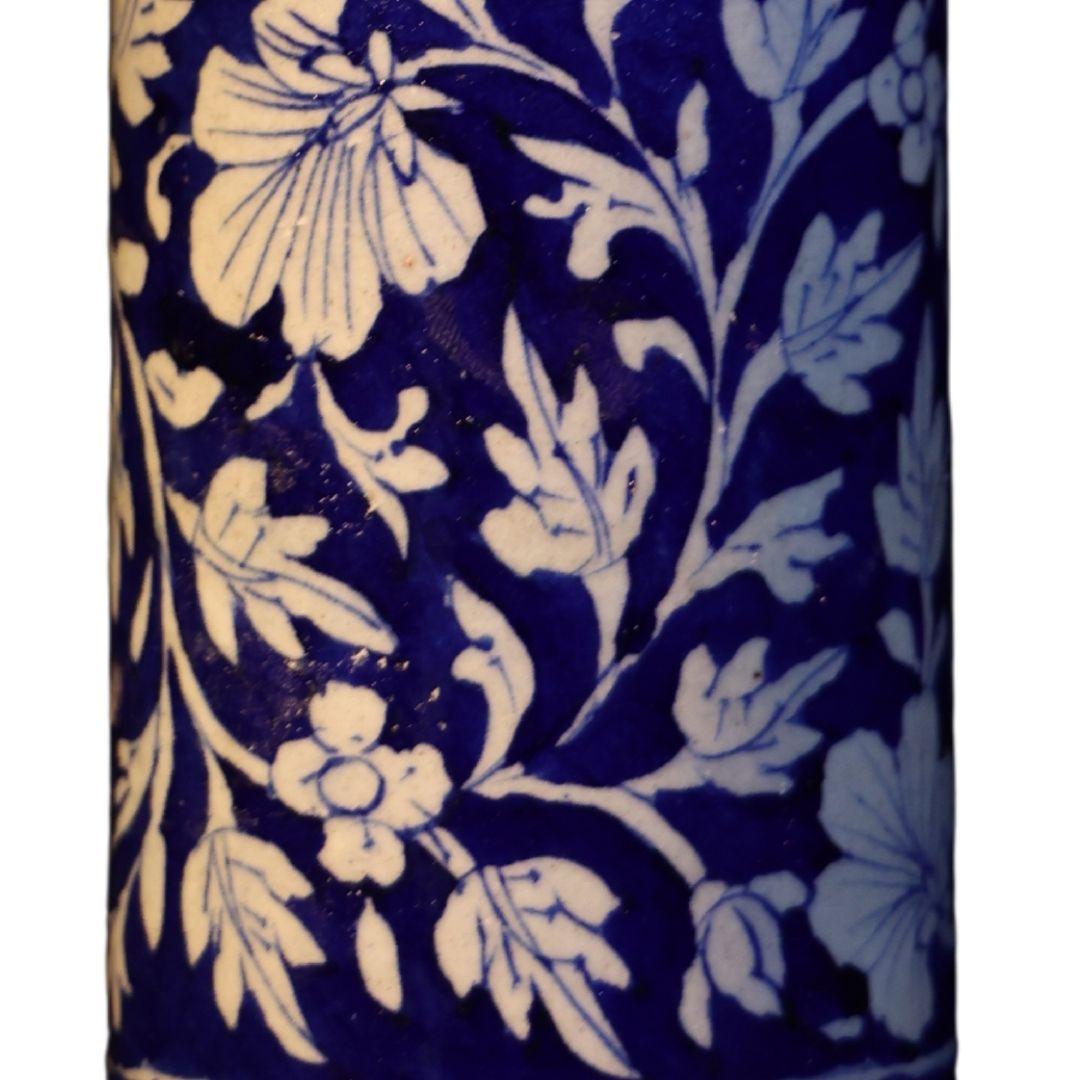 Indigo Floral Blue Pottery Ceramic Vase S