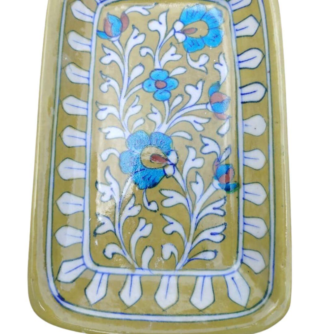 Blue Pottery Ceramic Rectangle Trays 8 inches in multiple colour options
