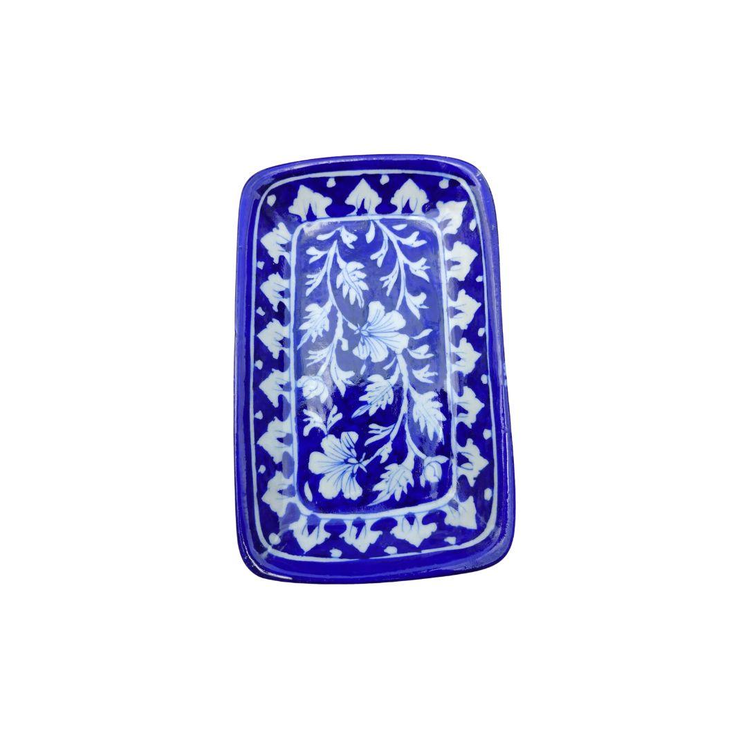 Blue Pottery Ceramic Rectangle Trays 8 inches in multiple colour options
