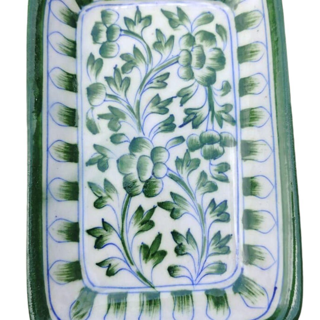 Blue Pottery Ceramic Rectangle Trays 8 inches in multiple colour options