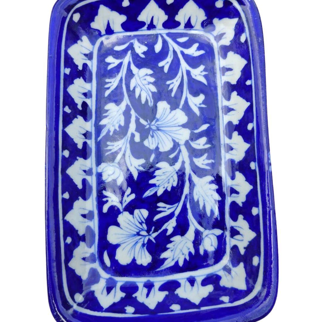 Blue Pottery Ceramic Rectangle Trays 8 inches in multiple colour options