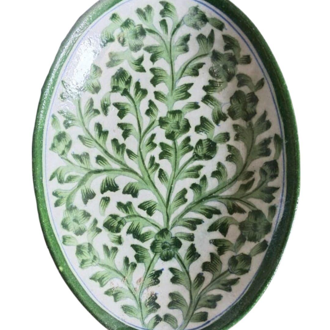 Blue Pottery Oval Ceramic Tray 10 inches in multiple colour options