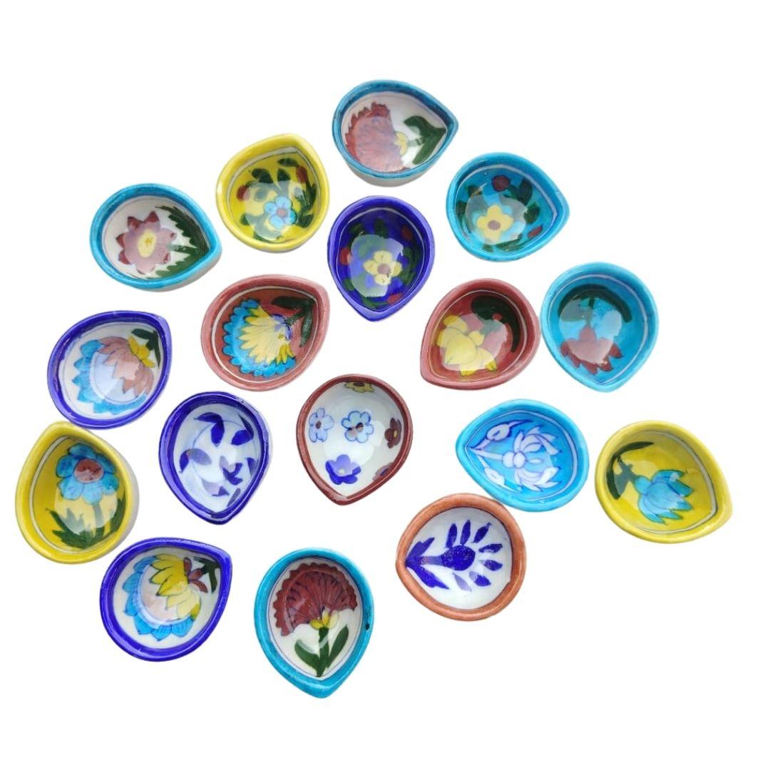 Blue Pottery Assorted Ceramic Diyas