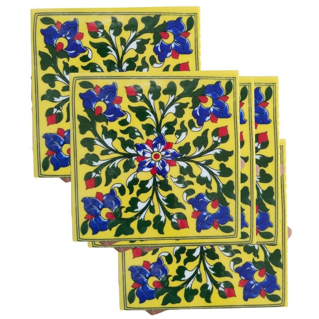 Print Pattern Blue Pottery Ceramic tile 5