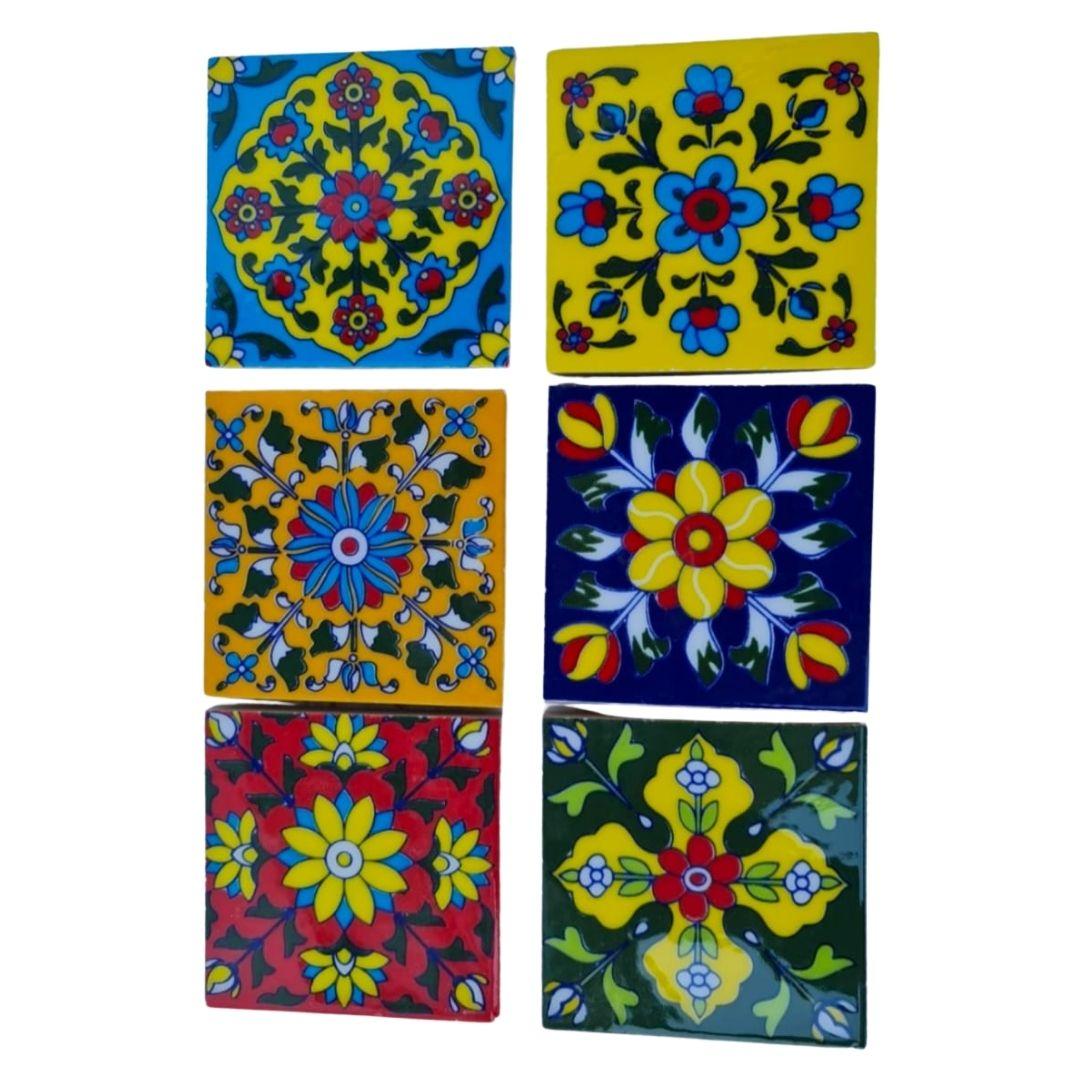 Multicolour Assorted Blue pottery ceramic tile