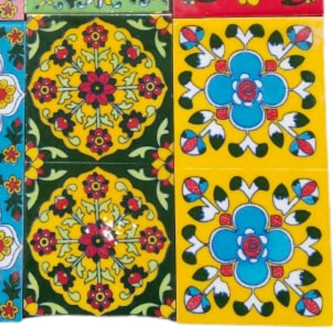 Multicolour blue pottery ceramic tiles 3