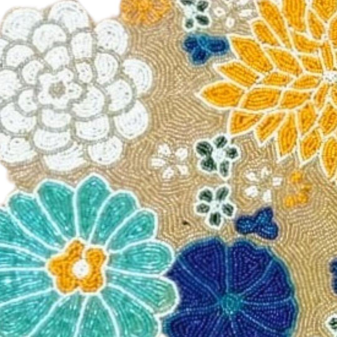 Spring Garden Beaded table runner