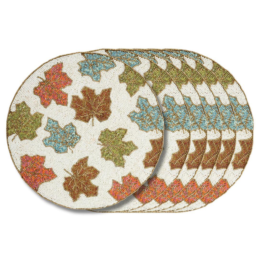 Maple Leaf Beaded Table Placemats