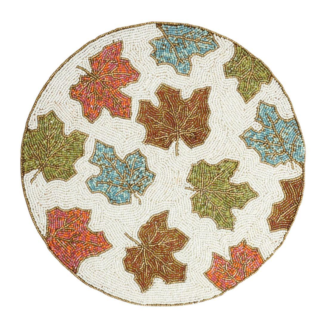 Maple Leaf Beaded Table Placemats