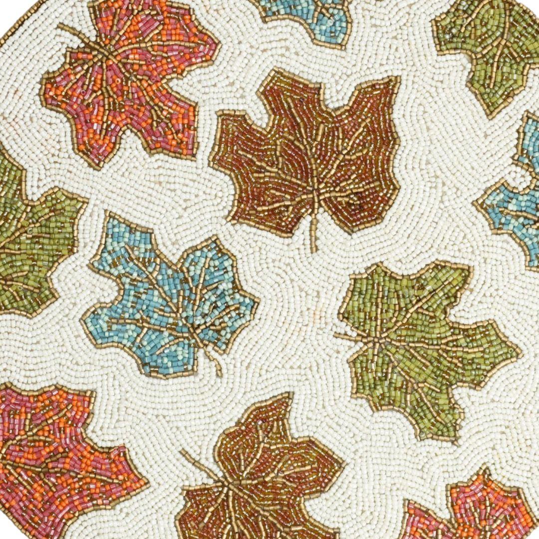 Maple Leaf Beaded Table Placemats