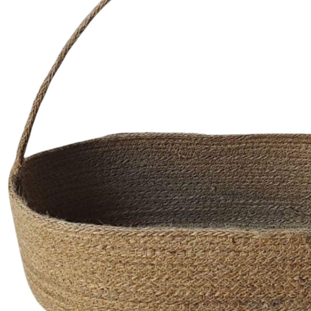 Oval Jute Gift Hamper Basket with Handle
