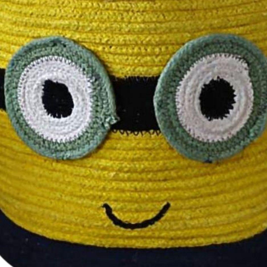 Minion Cotton Rope Storage Organiser Basket with Handles