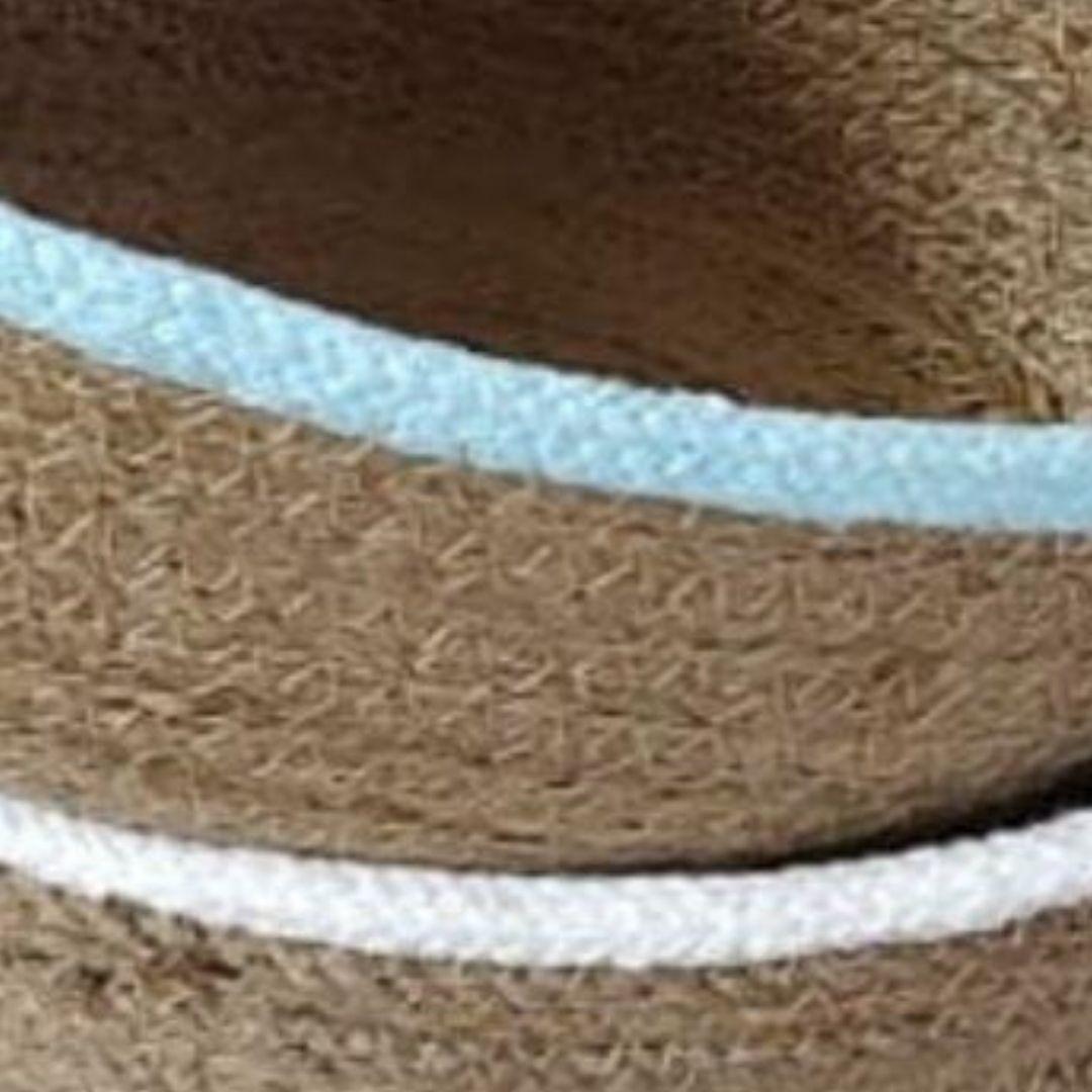 Oval Colour Piping Jute Gift Hamper Basket with Handles