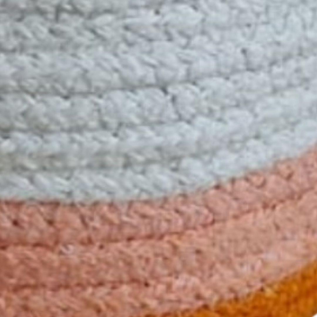 Coral Layer Cotton Rope Gift Hamper Basket with Handles