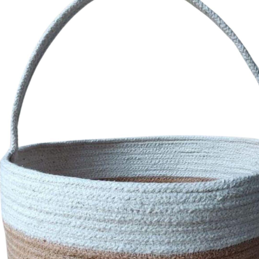 Sand Triple Layer Cotton Rope Gift Hamper Basket
