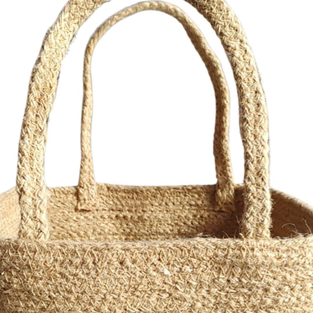Square Jute Gift Hamper Basket with Handles