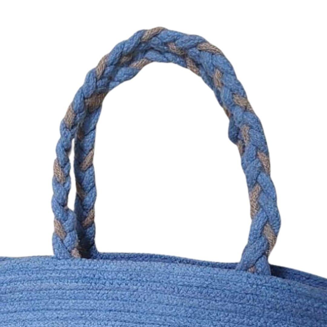 Braided Handles Cotton Rope Tote Bag