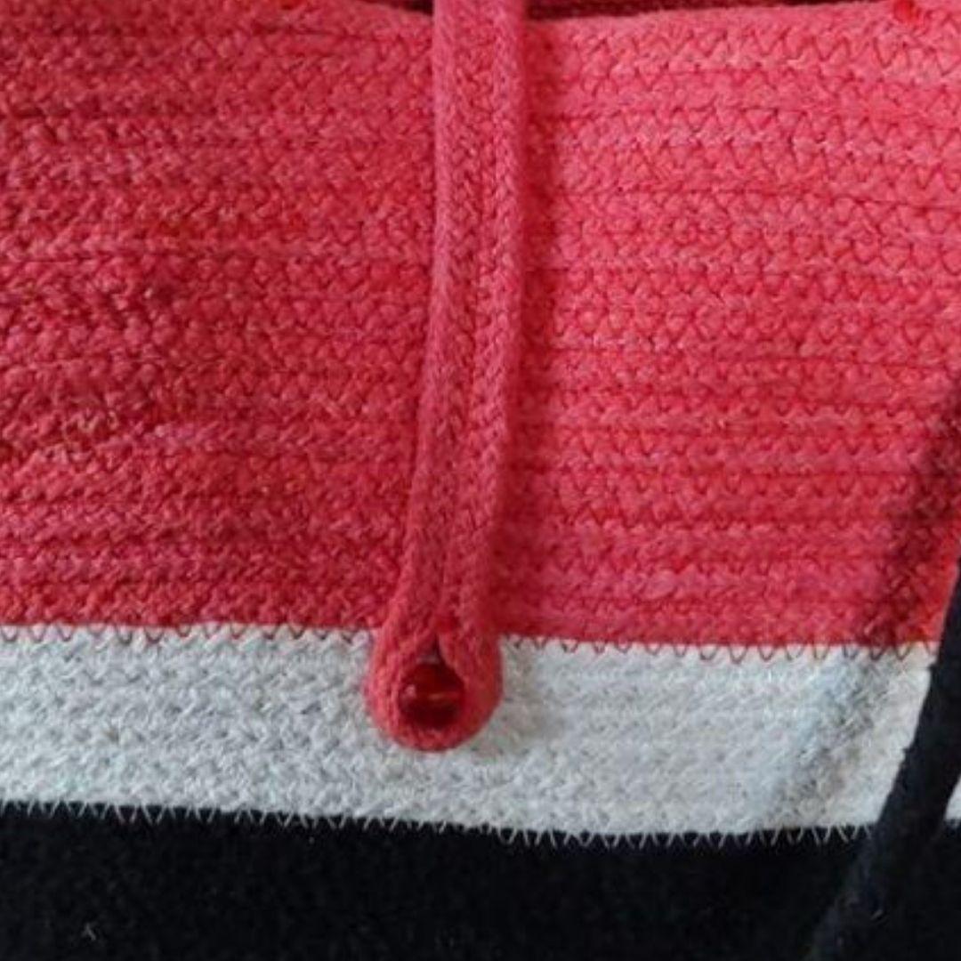Raspberry Cotton Rope Messenger Bag