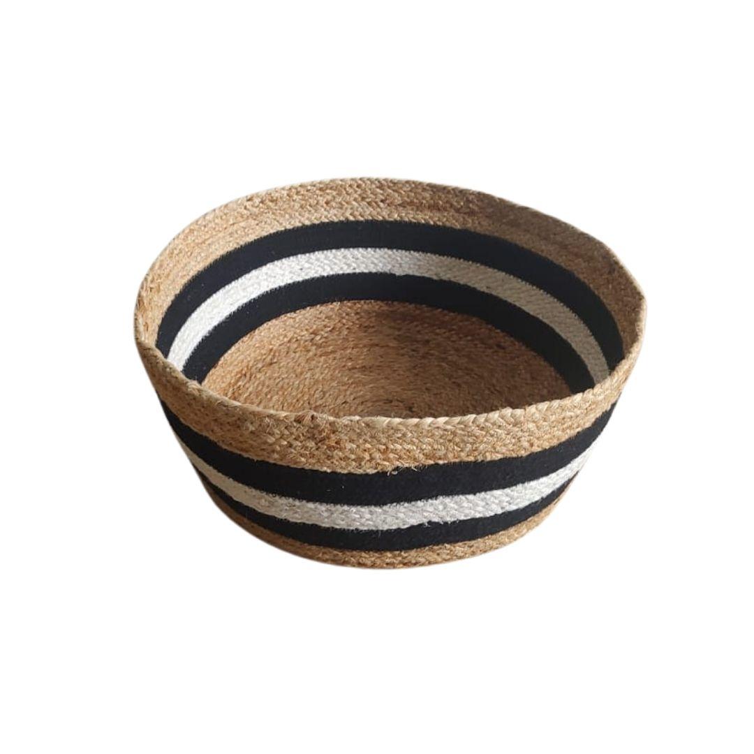 Striped Jute Small Dog and Cat Bed