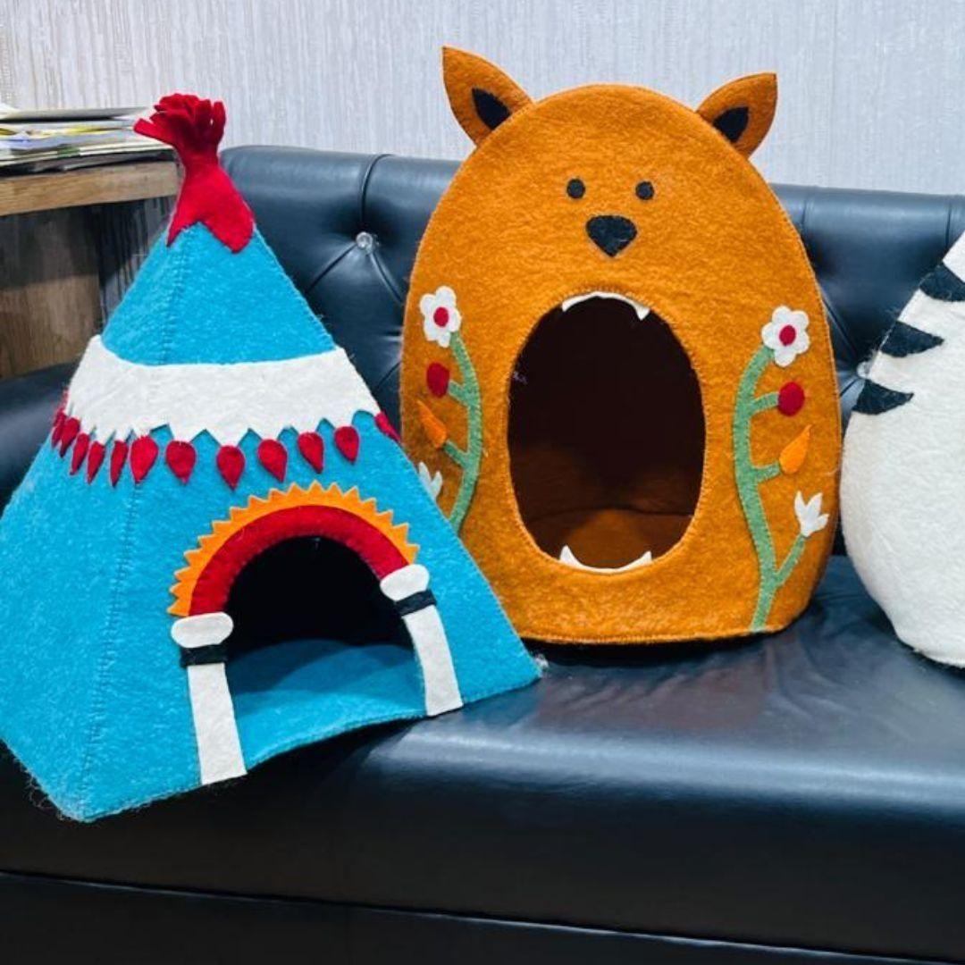 Orange Tiger Pet Cat Cave