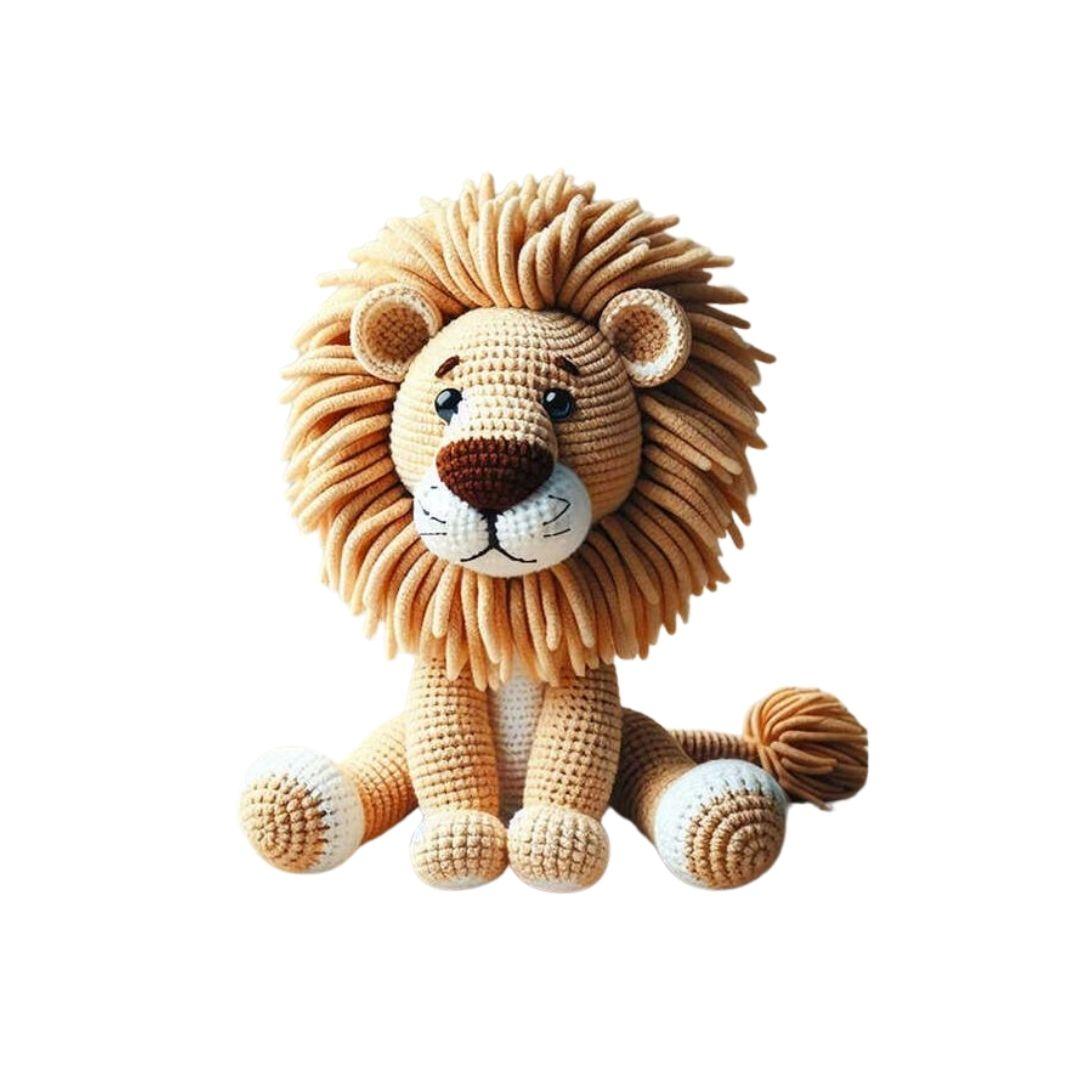 Amigurumi Crochet felt lion soft toy