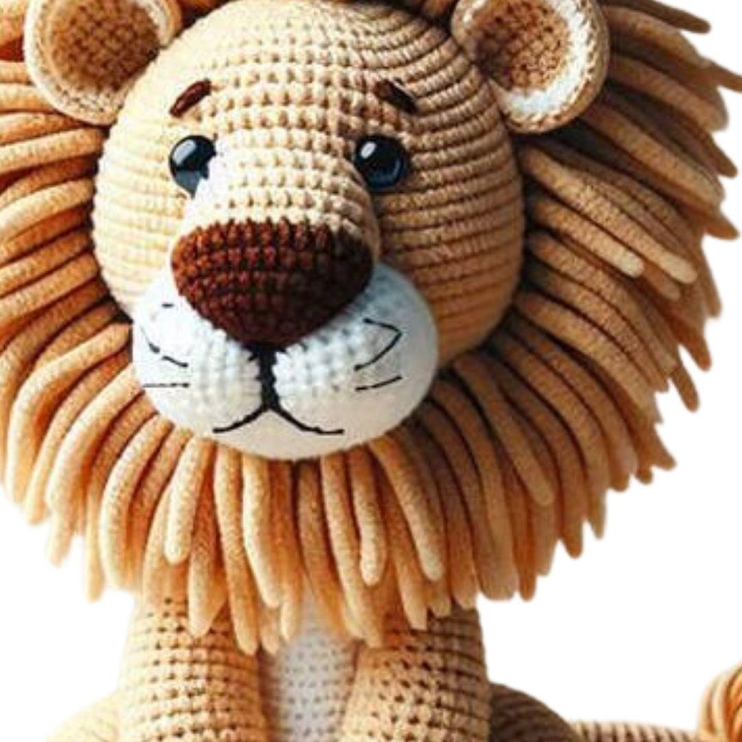 Amigurumi Crochet felt lion soft toy