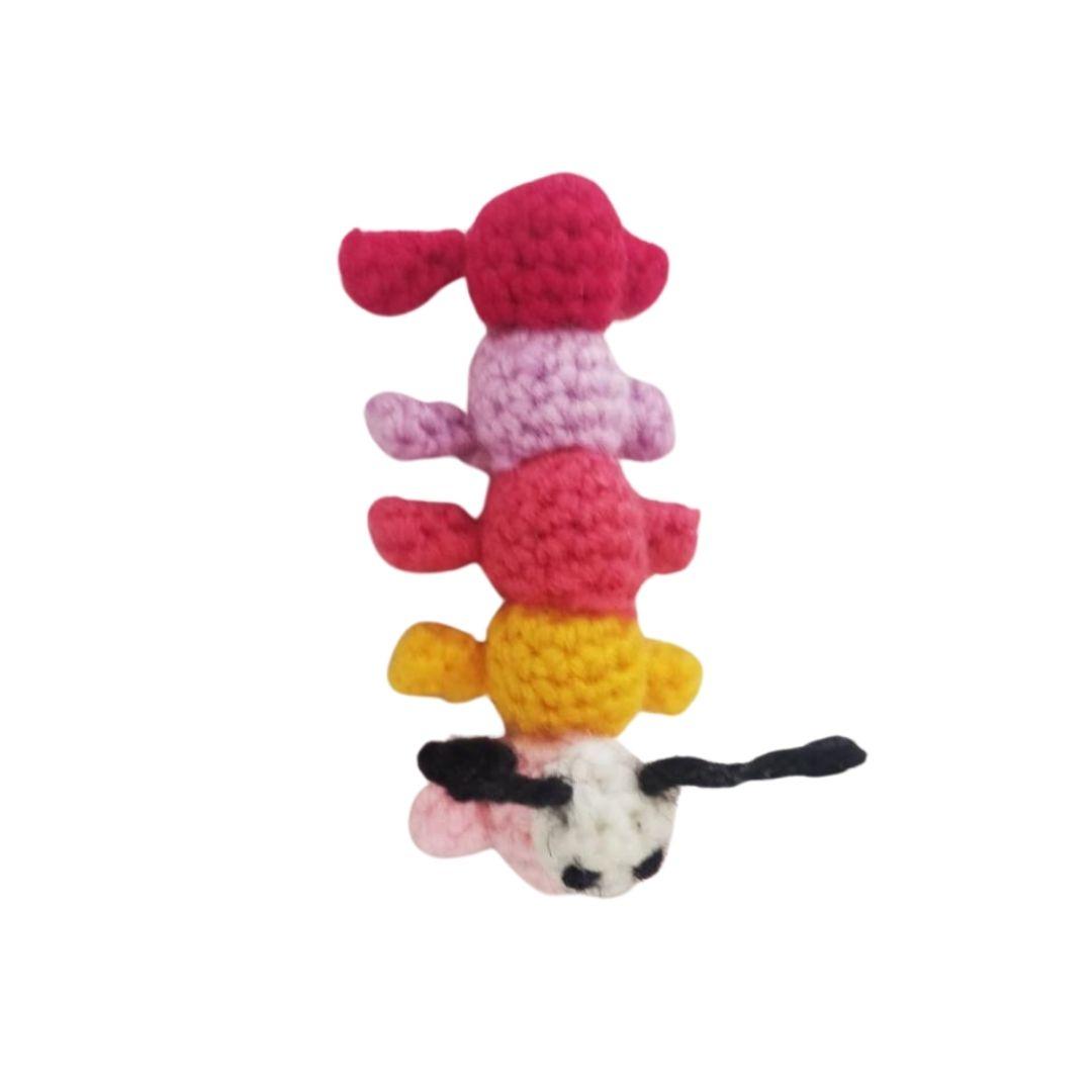 Crochet Pinky Caterpillar Soft Toy